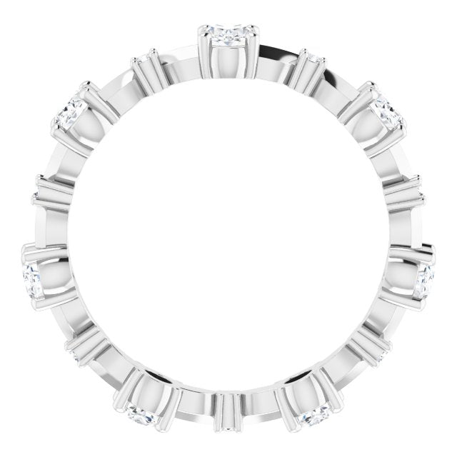 1.33 ct. Oval & Round Diamond Eternity Band-VIRABYANI